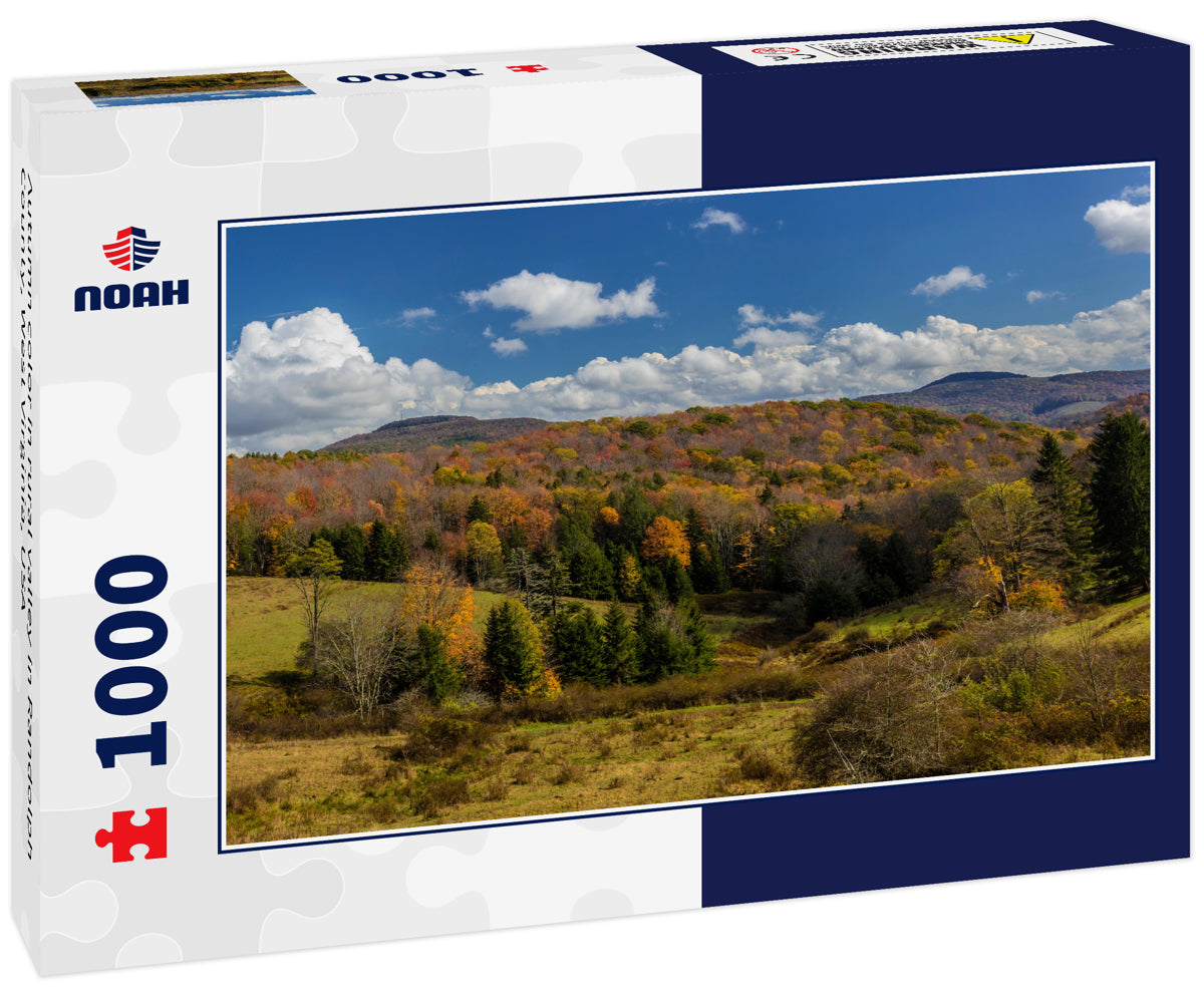 Autumn color in rural valley in Randolph County, West Virginia, USA
