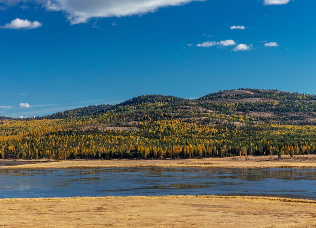Lost Trail National Wildlife Refuge in autumn near Marion, Montana, USA