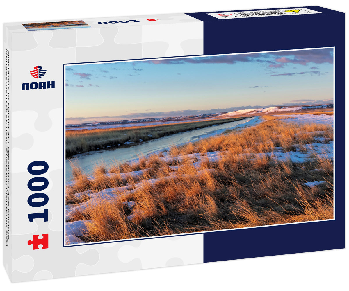 Wetlands in spring at Freezeout Lake Wildlife Management Area near Choteau, Montana, USA