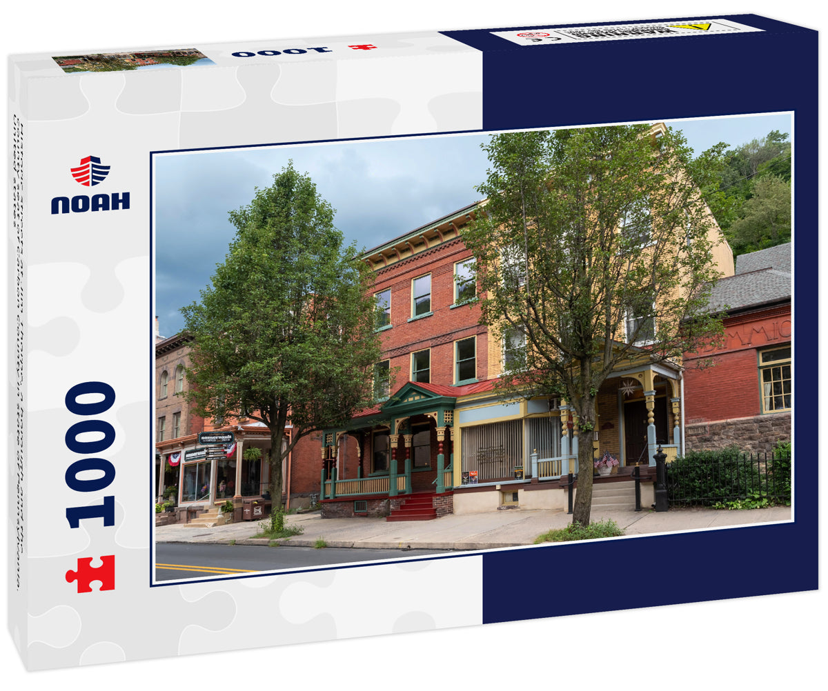 Historic streets at Jim Thorpe, a borough and the county seat of Carbon County in state of Pennsylvania. United states