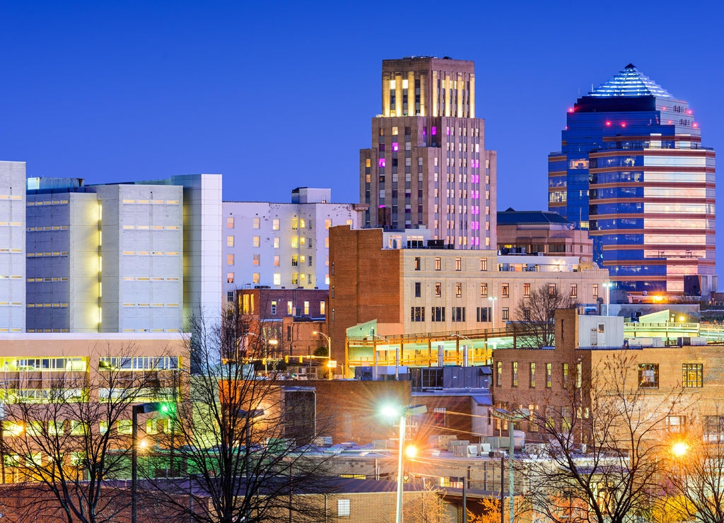 Durham, North Carolina, USA Downtown Skyline