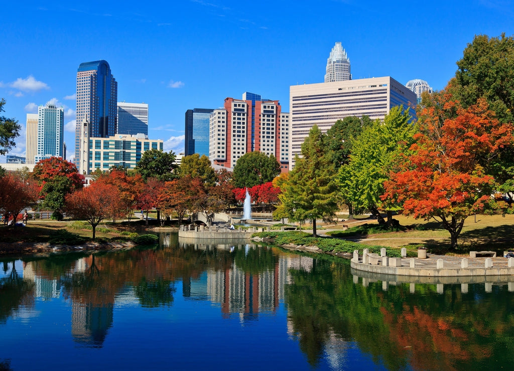 Charlotte North Carolina at Marshall Park in the Fall