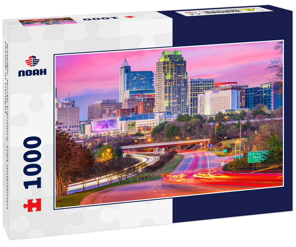 Raleigh, North Carolina, USA downtown skyline at twilight