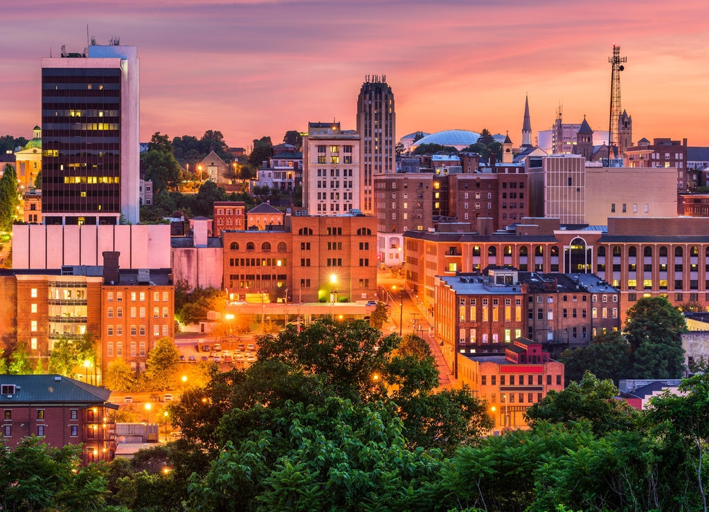 Lynchburg, Virginia, USA Skyline
