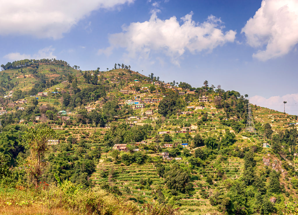 Agriculture fields, terraces, near Dhulkhel in Nepal