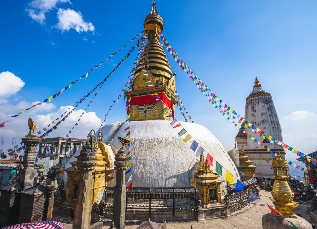 Swayambhunath, monkey temple in Kathmandu, Nepal