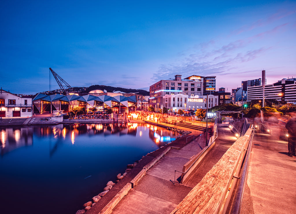 Nightscape of Wellington City, New Zealand