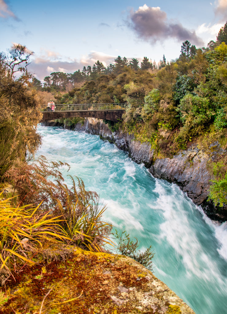 Powerful Huka Falls. Waterfalls of New Zealand