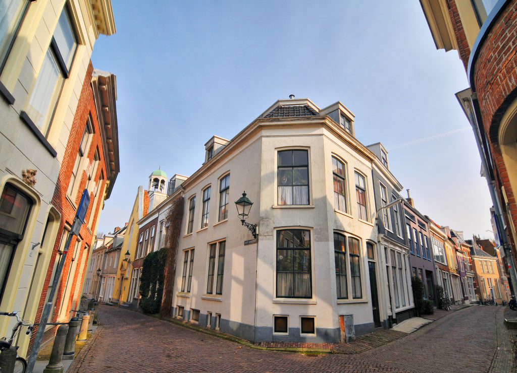 Streets of Leeuwarden - city in Friesland in the Netherlands