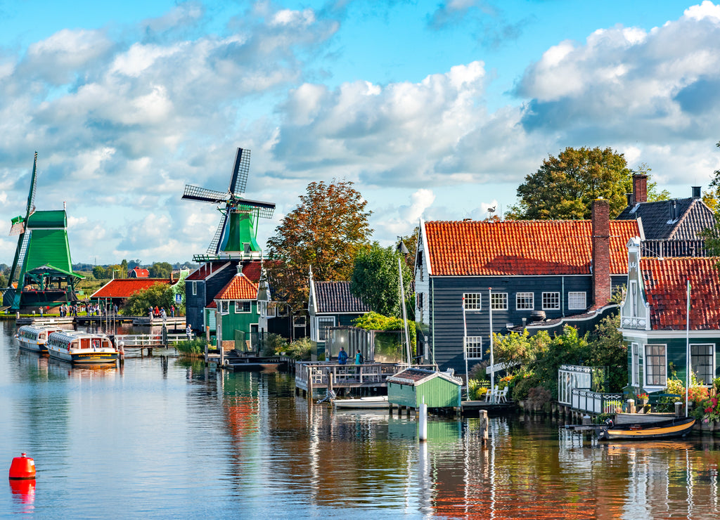 Volendam village in the Netherlands. A city with a national Dutch cultural life