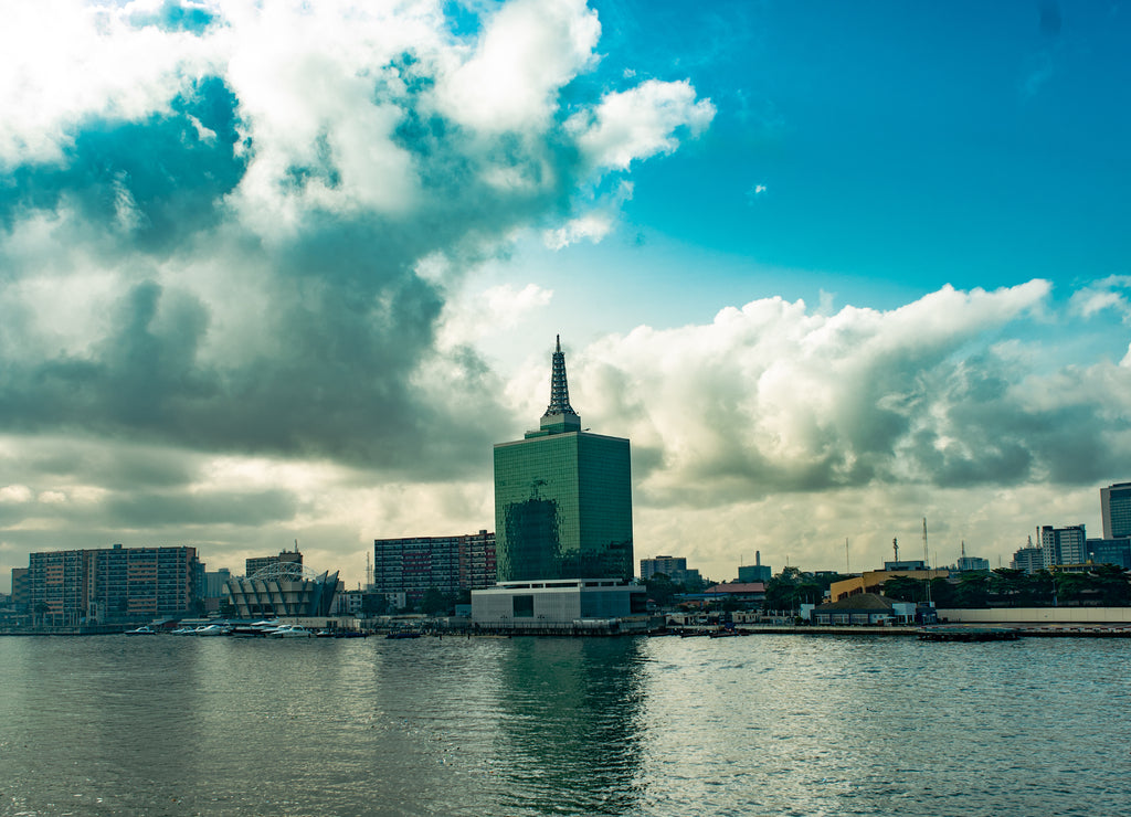 A view of the Lagos Lagoon, Victoria Island in Lagos, Nigeria