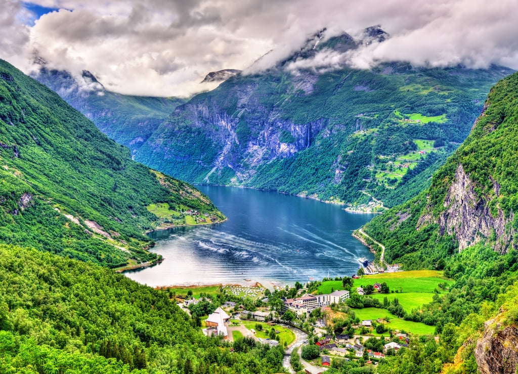 View of Geirangerfjord, UNESCO heritage site in Norway