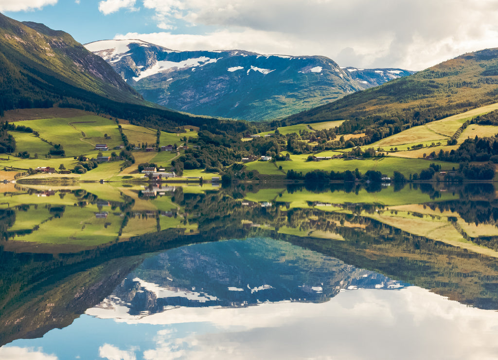 Lake Jolstravatn view in summer, Norway