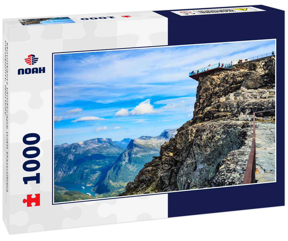 Mountains landscape with Dalsnibba viewpoint, Norway