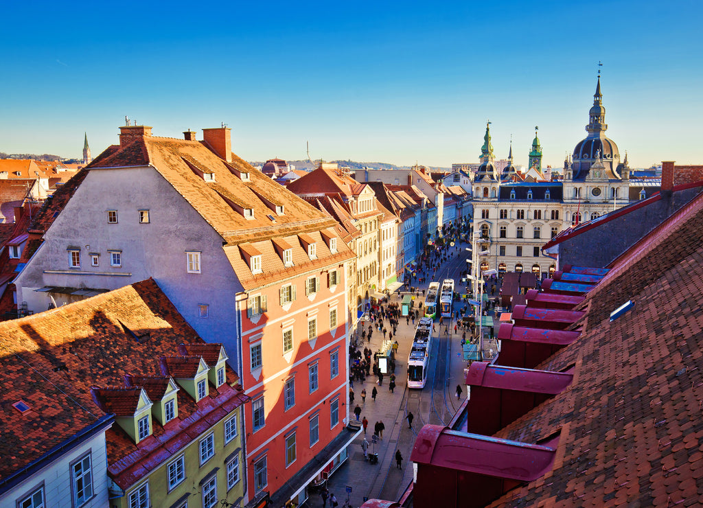 Graz market cityscape and cityscape view
