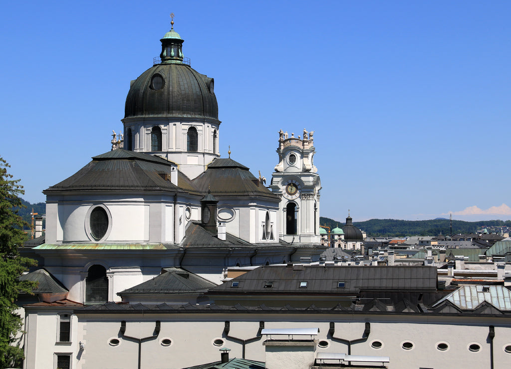 Exterior view of the Collegiate Church (Kollegienkirche) in Salzburg, Austria