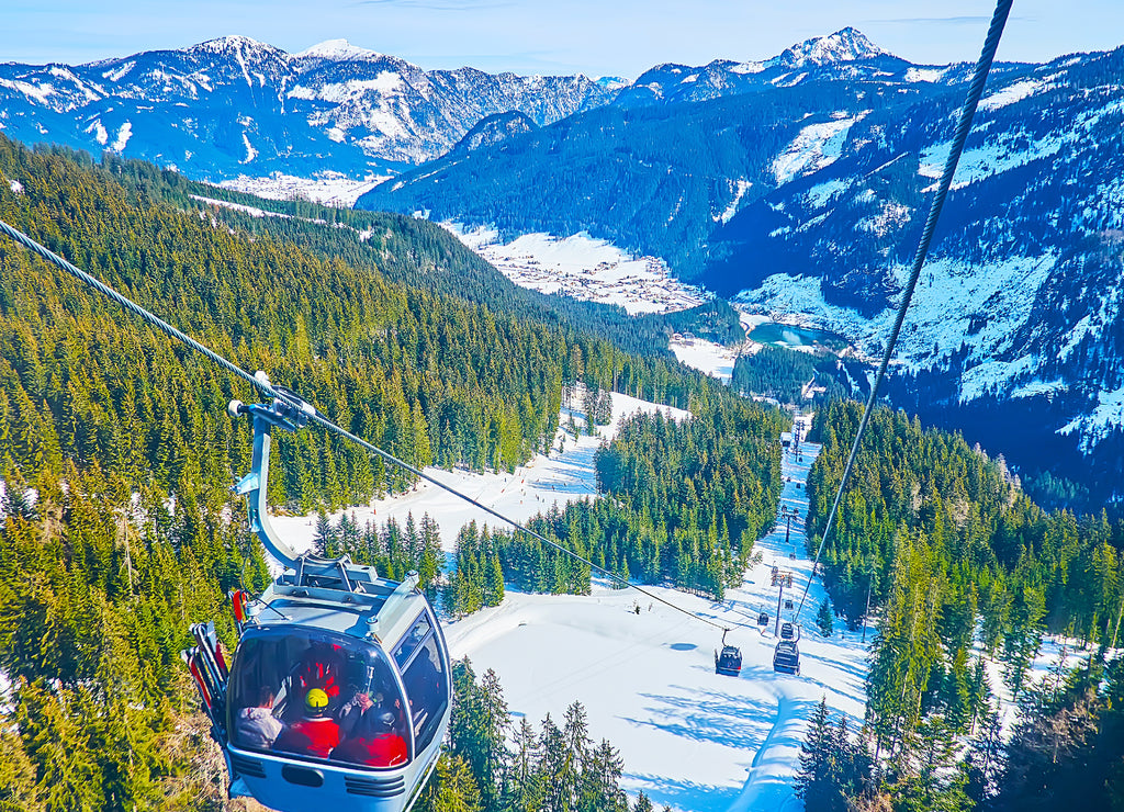 The view from Zwieselalm mount, Gosau, Salzkammergut, Austria