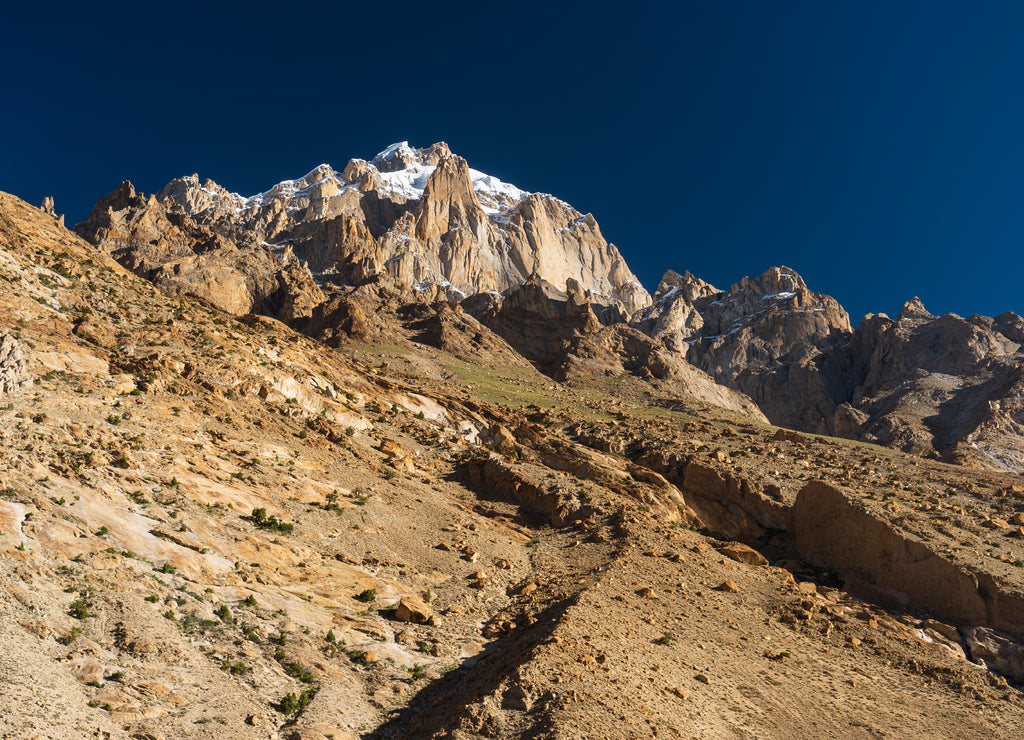 Paiju mountain peak in Karakoram mountains range, K2 base camp trekking route in Gilgit Baltistan, Pakistan