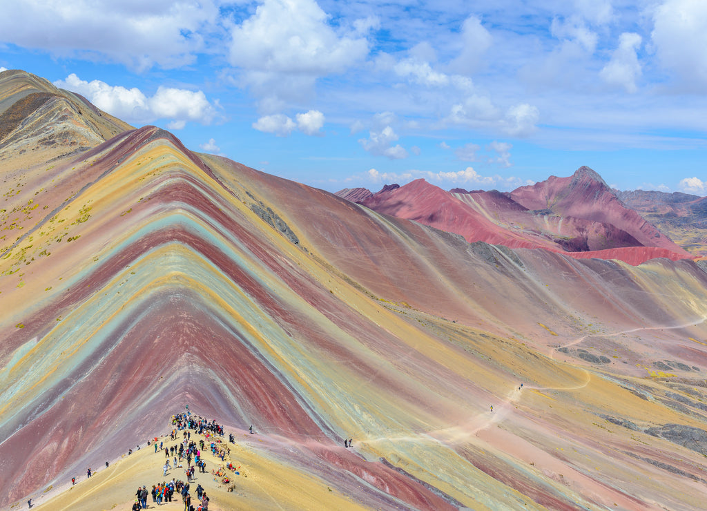 Vinicunca, also known as Rainbow Mountain, near Cusco, Peru