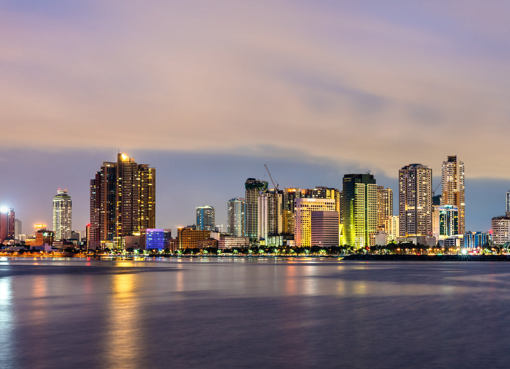 Skyline of Manila,the capital of the Philippines