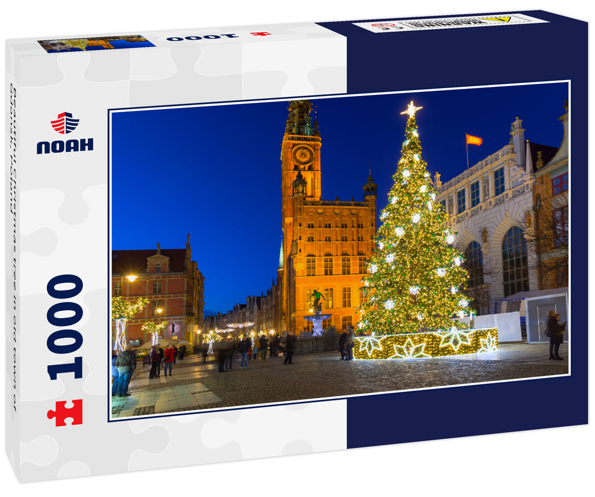 Beautiful Christmas tree in old town of Gdansk, Poland