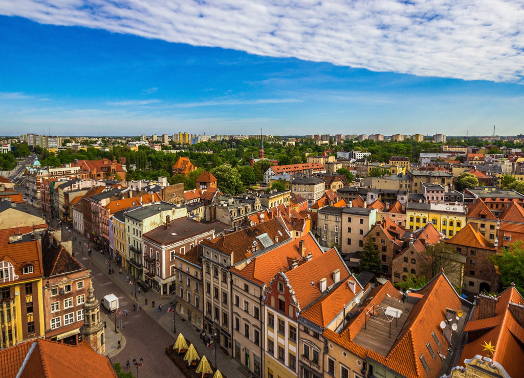 Aerial view. Old town of Torun. Poland