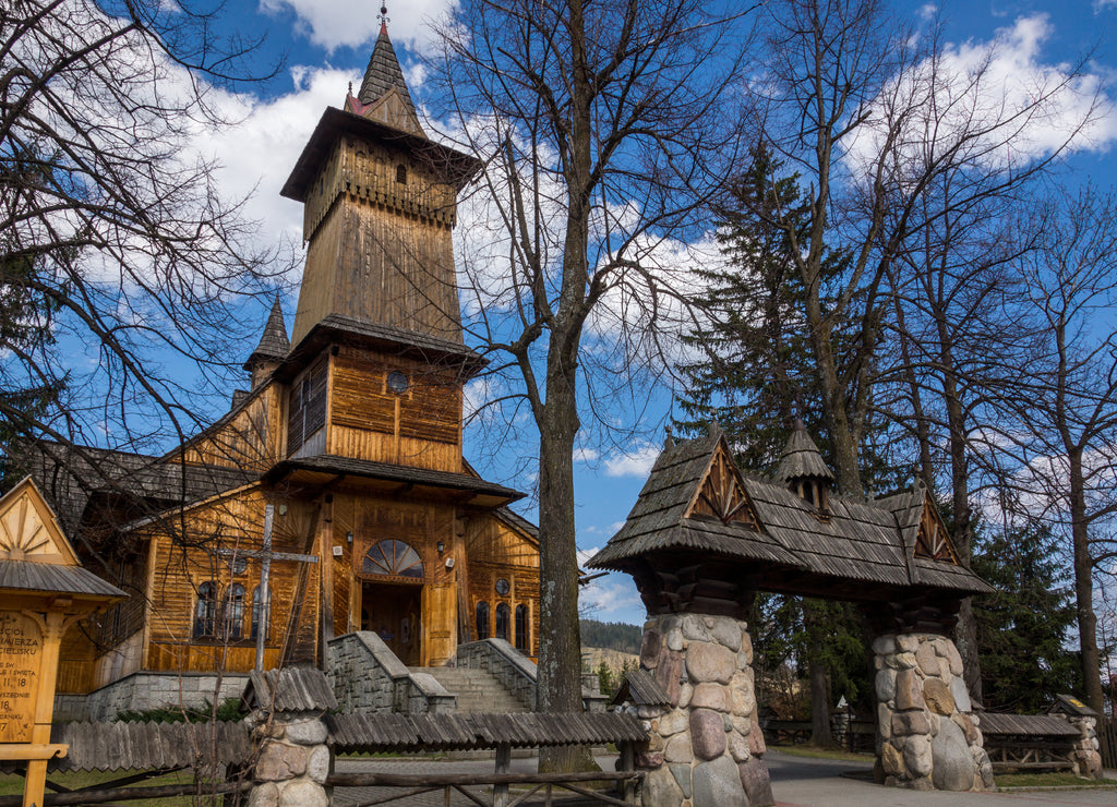 Wooden church in Koscielisko near Zakopane, Malopolska, Poland