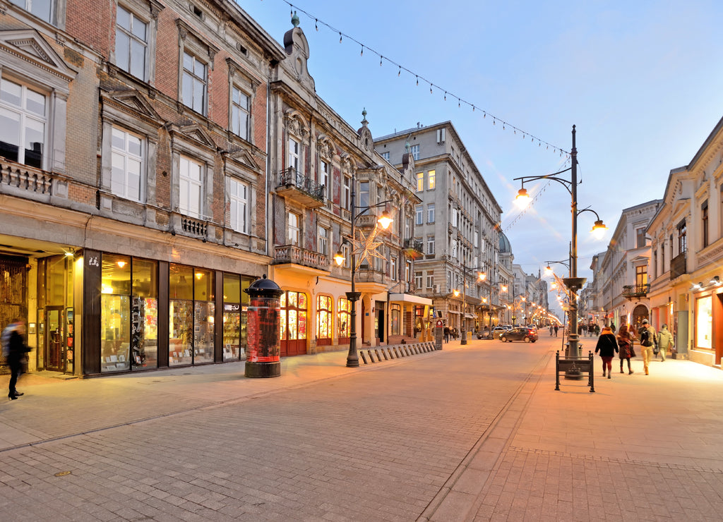 Lódz, Poland - Piotrkowska street