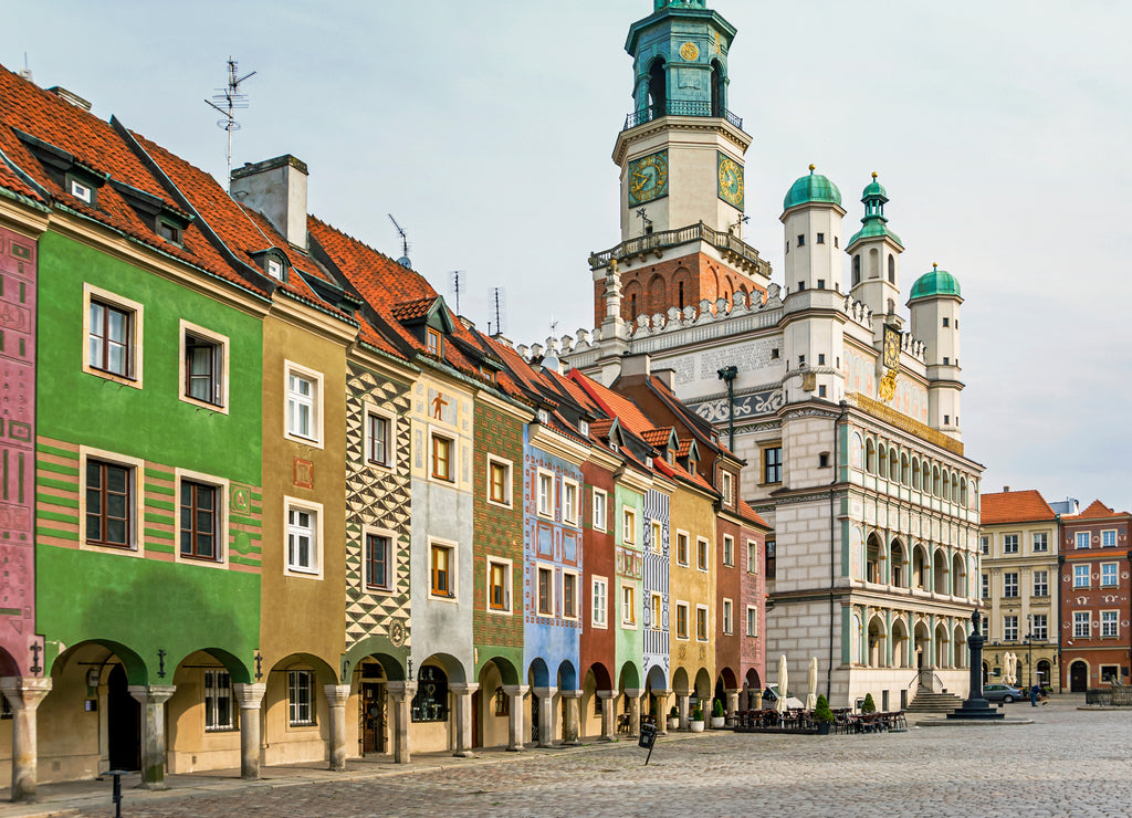 Historic town hall architecture in Poznan