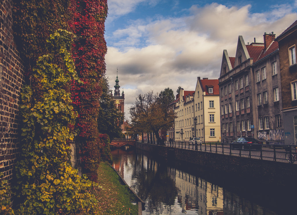 Views of the city center in Gdansk, Poland
