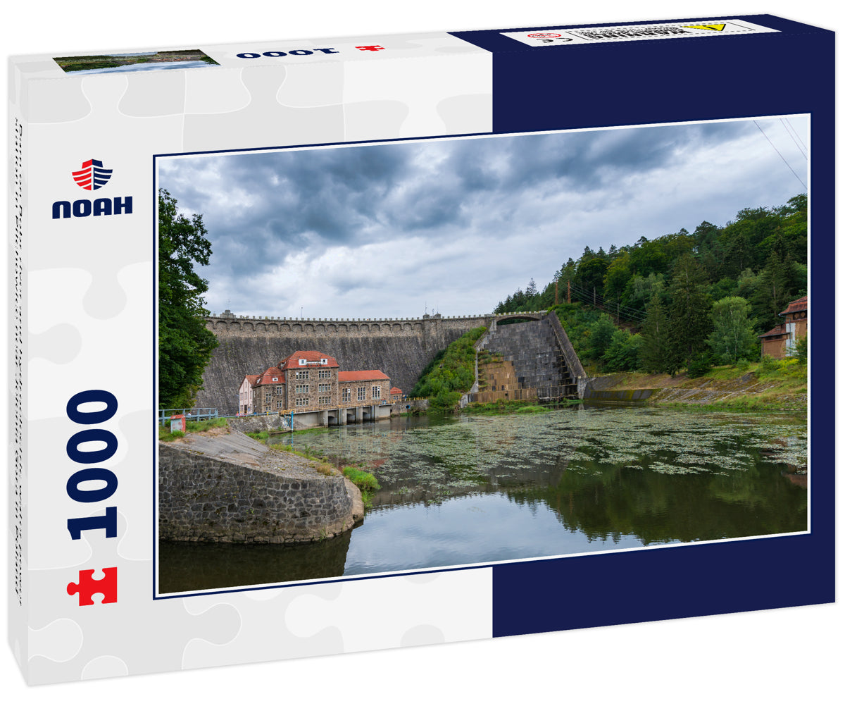 Dam on Bobr river and hydroelectric water power station in Pilchowice near Jelenia Gora in Poland