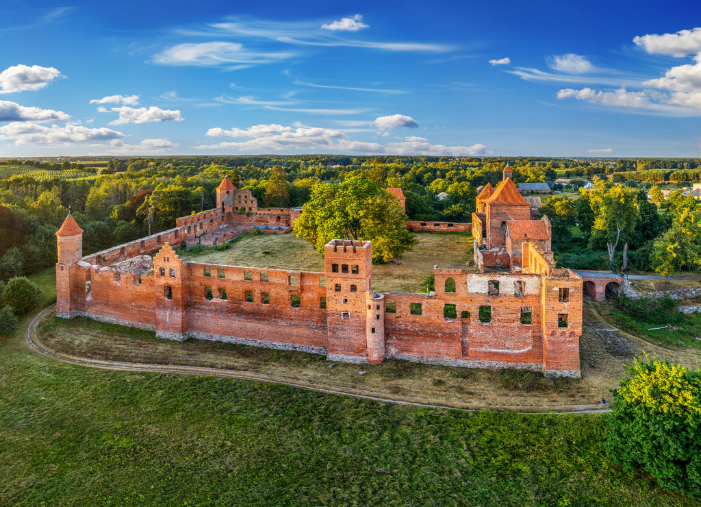 Ruins of a medieval castle in Szymbark near Ilawa