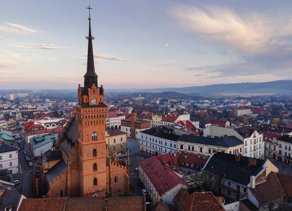 Tarnow Townscape, Historic City in Lesser Poland at Sunset