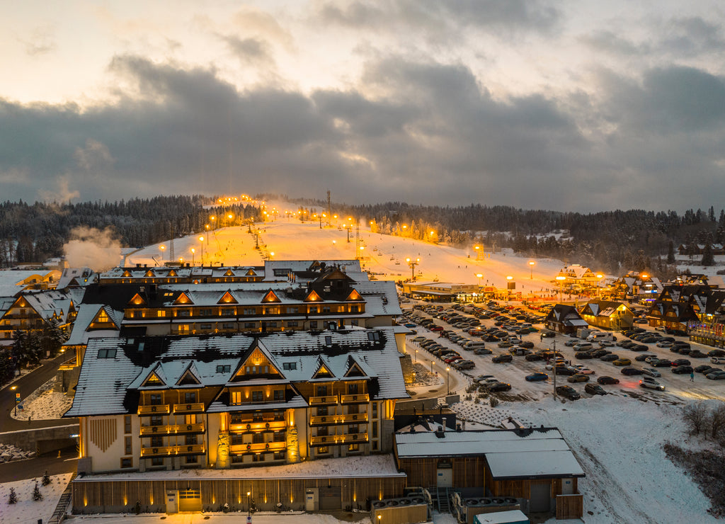 Bania Hotel and Ski Resort in Bialka, Poland at Winter