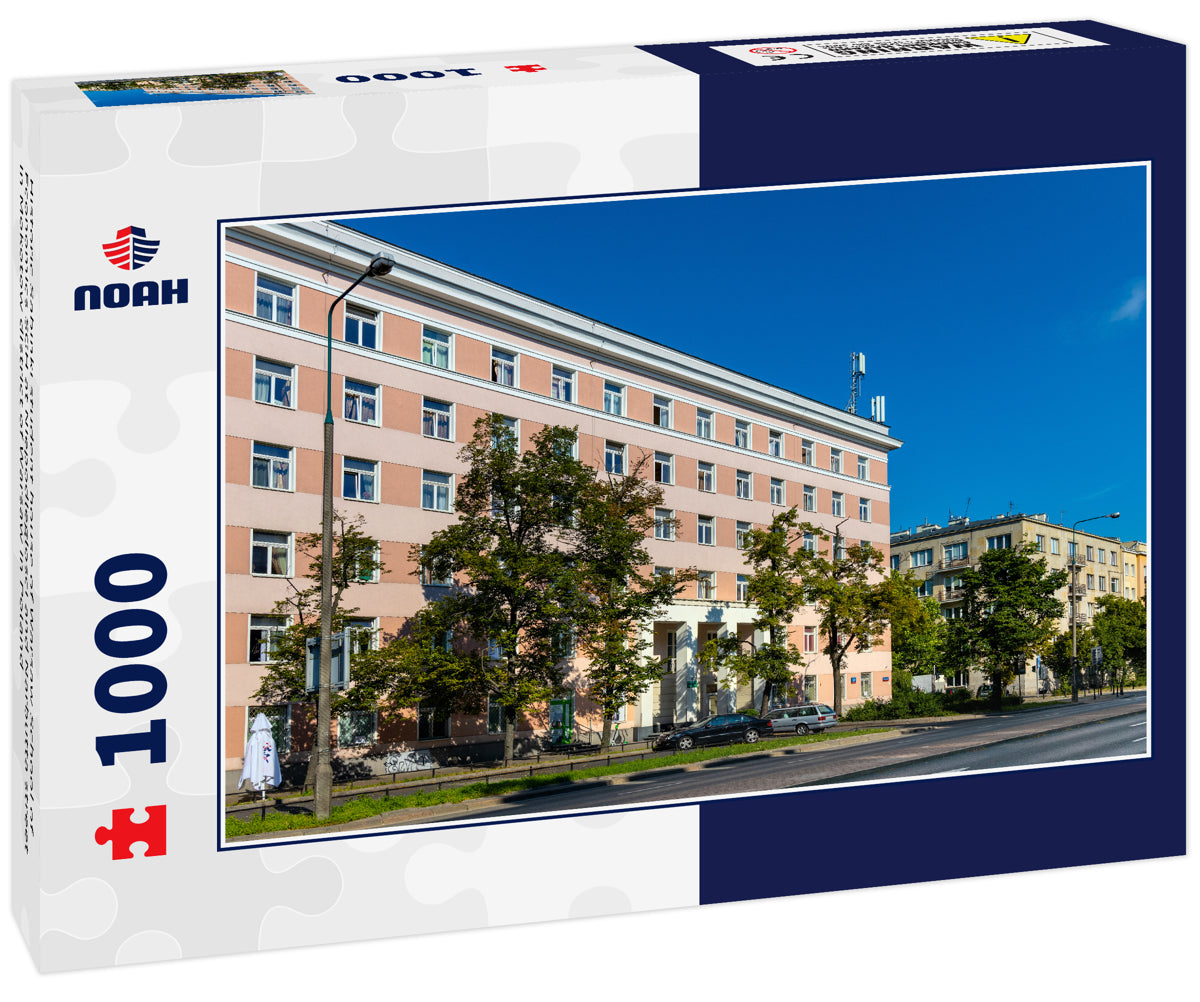 Historic Sabinki student house of Warsaw School of Economics SGH at Niepodleglosci and Narbutta street in Mokotow district of Warsaw in Poland