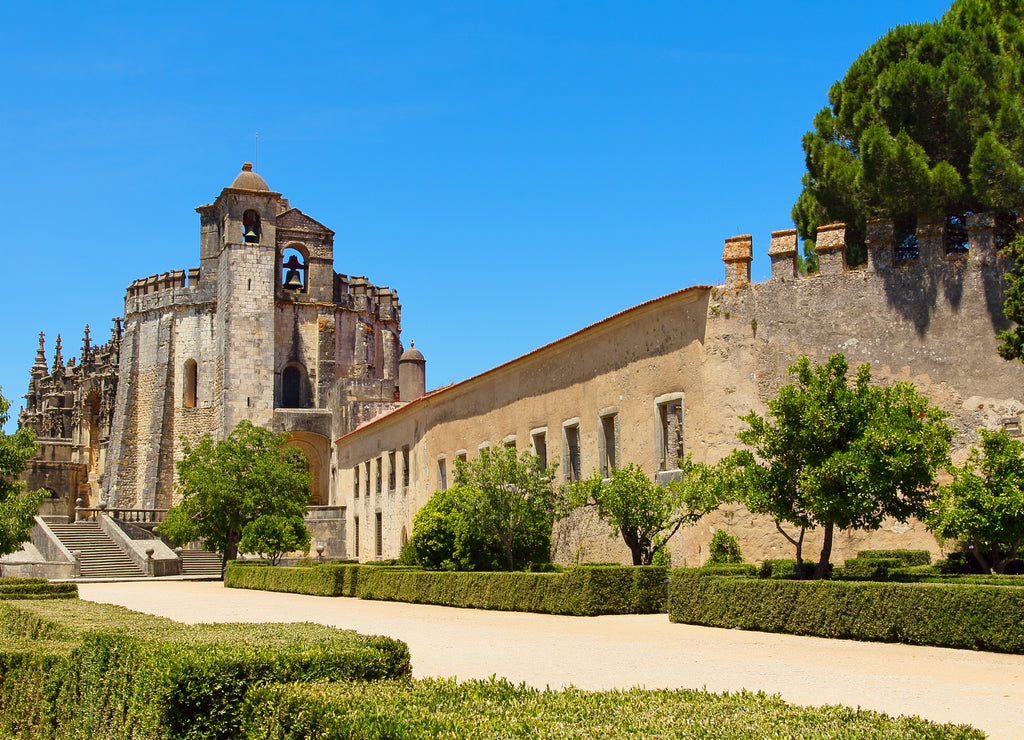 Templar knights castle of Tomar in Portugal