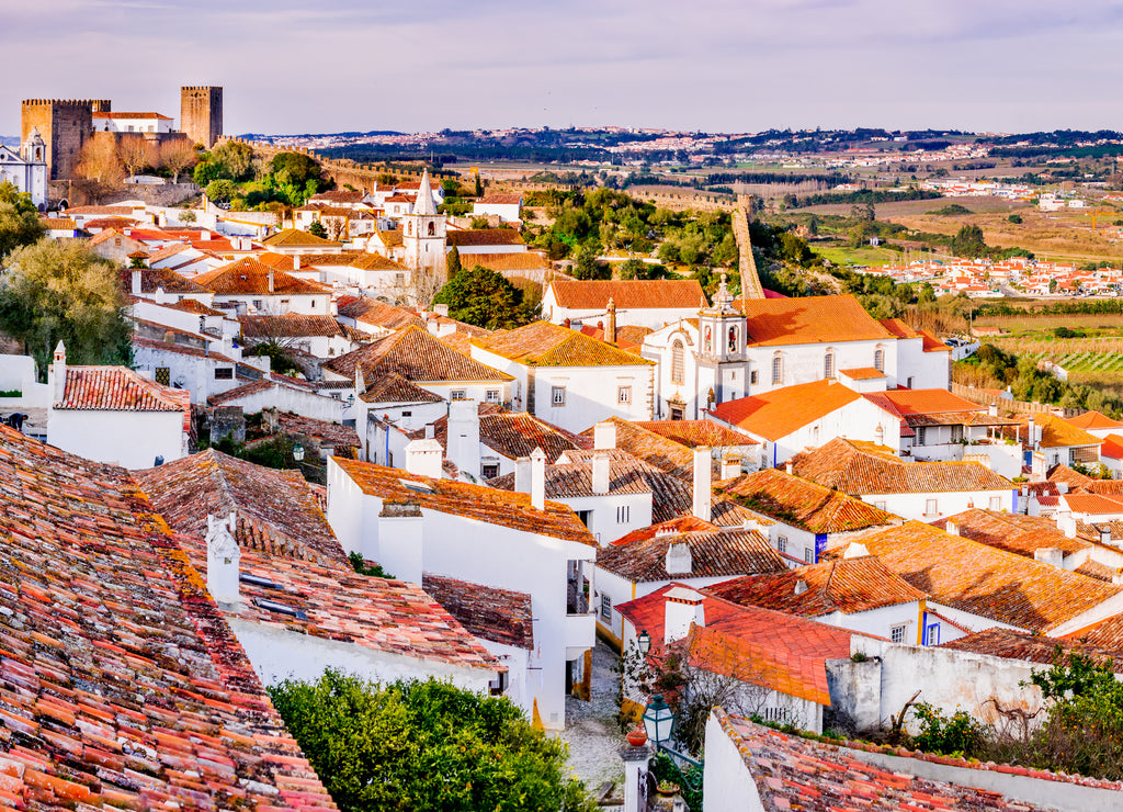 Obidos stonewalled city in Portugal
