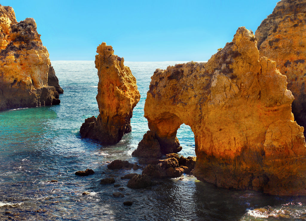 Algarve sea cliffs coast Faro Portugal