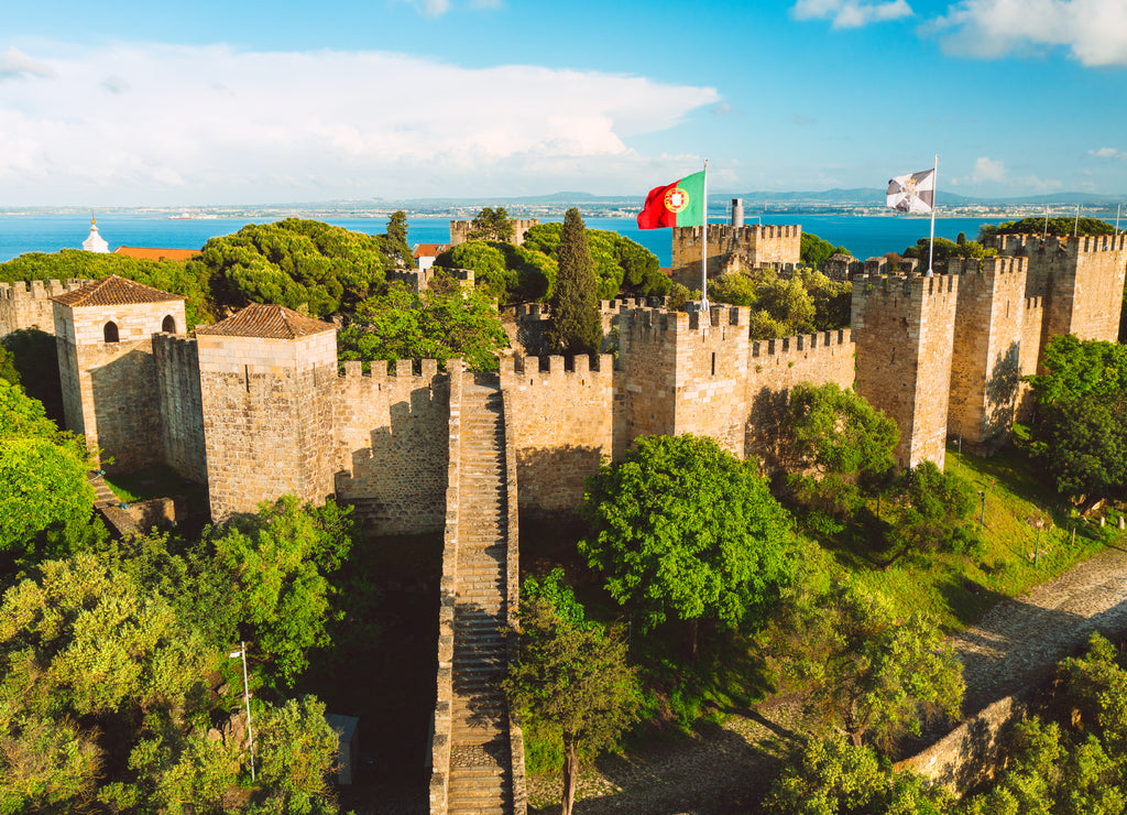 Sao Jorge castle or St. George castle at Lisbon city, Portugal