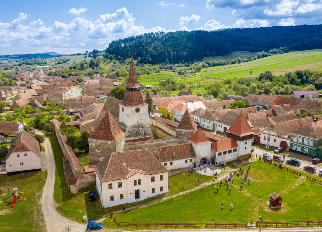 The biggest fortified church in central Transylvania, Romania, the Archita fortified saxon church