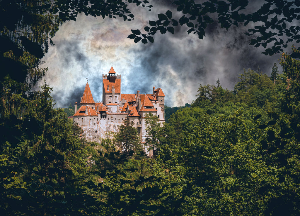 Bran Castle. Vampire Residence of Dracula in the forests of Romania