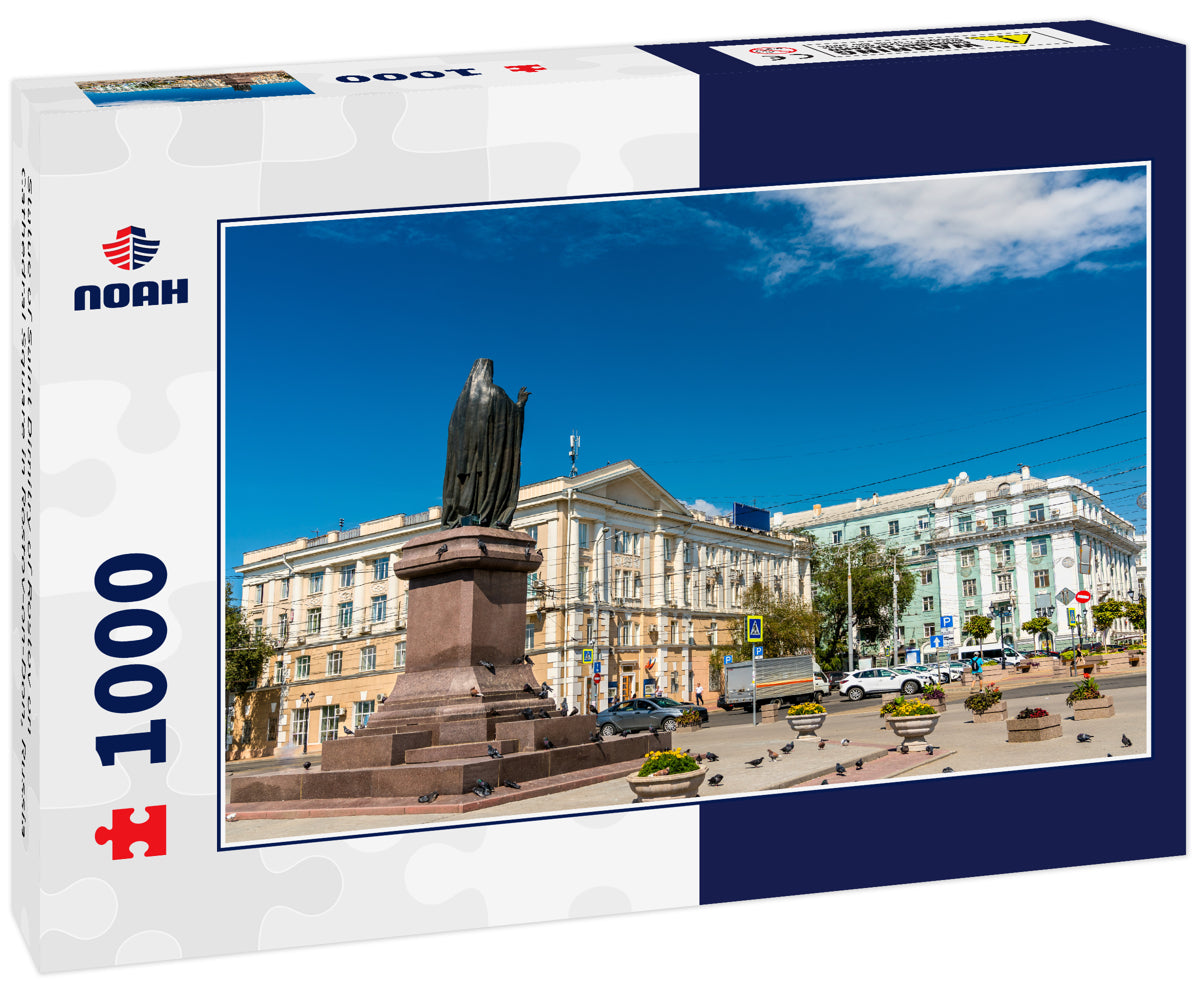 Statue of Saint Dimitry of Rostov on Cathedral Square in Rostov-on-Don, Russia