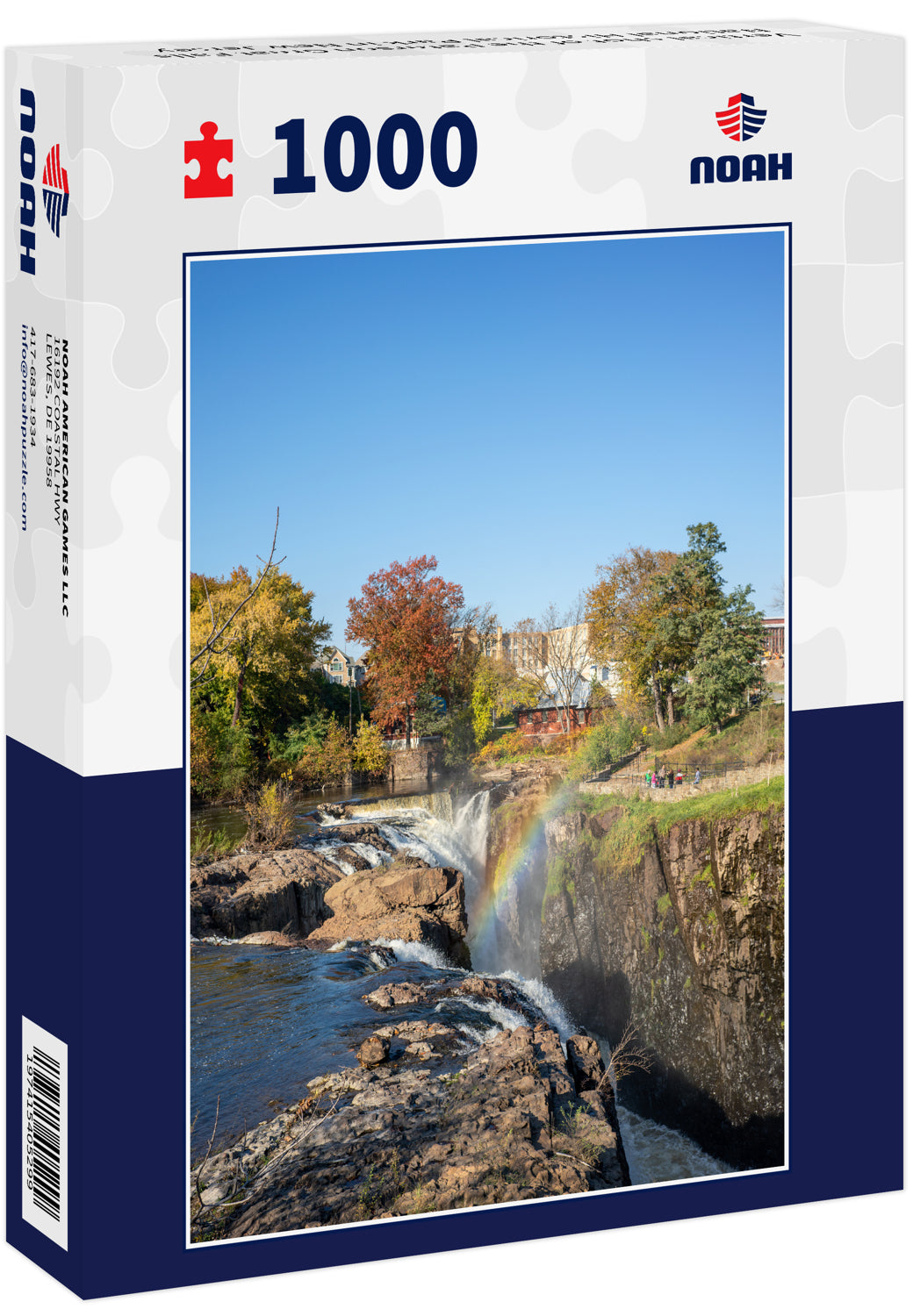 Vertical shot of the Paterson Great Falls National Historical Park in New Jersey