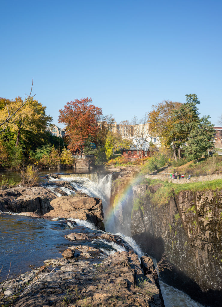 Vertical shot of the Paterson Great Falls National Historical Park in New Jersey