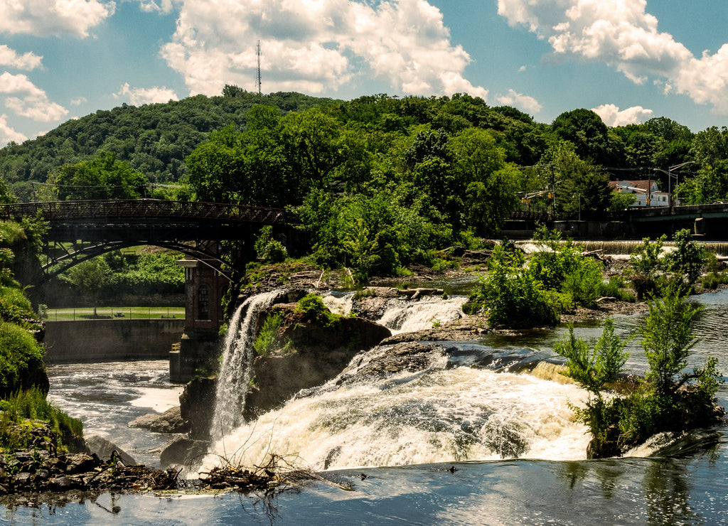 The second highest waterfalls in the northeast America in Paterson New Jersey