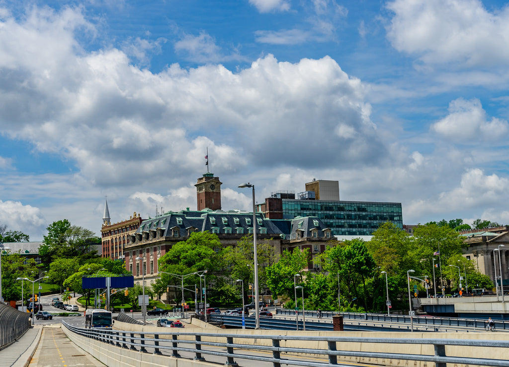 View on Staten Island Borough Hall, Marriage Bureau and Richmond County Surrogate's Court from St. George Ferry Terminal, New York