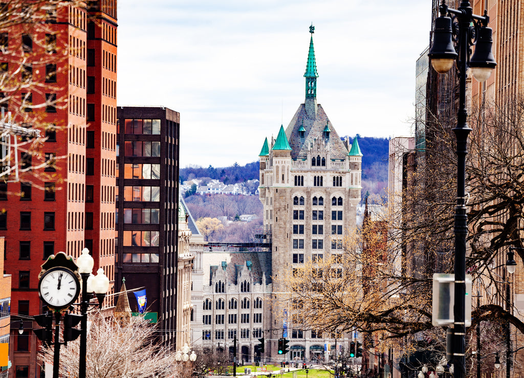 State University of New York in Albany downtown view from Capitol park, New York, USA