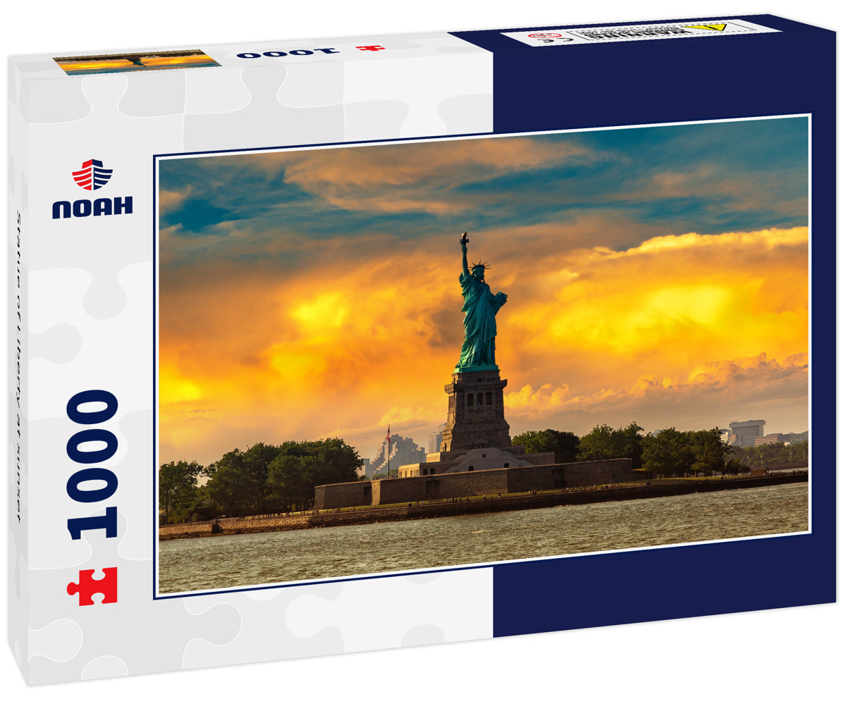 Statue of Liberty at sunset