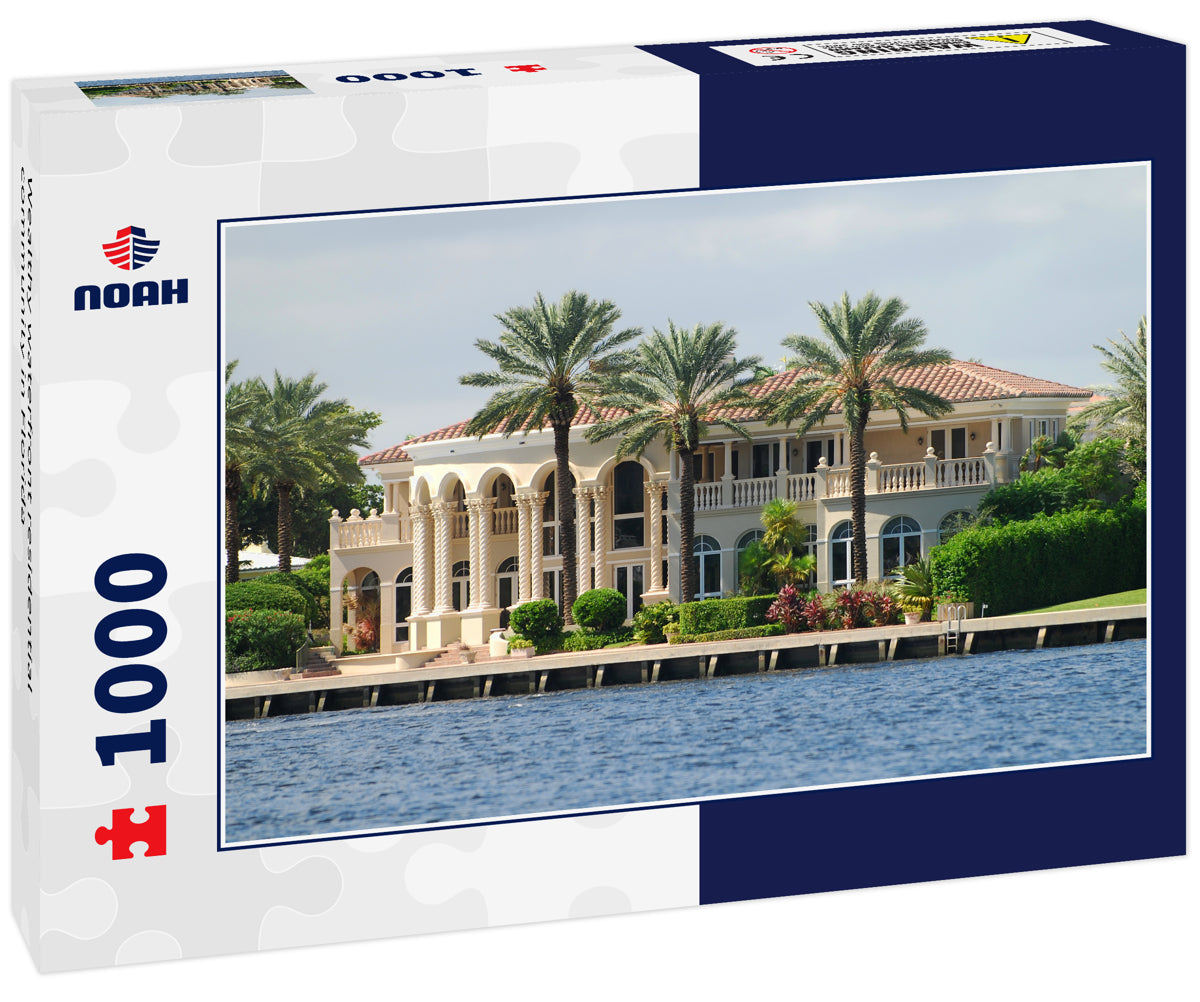 Wealthy waterfront residential community in Florida