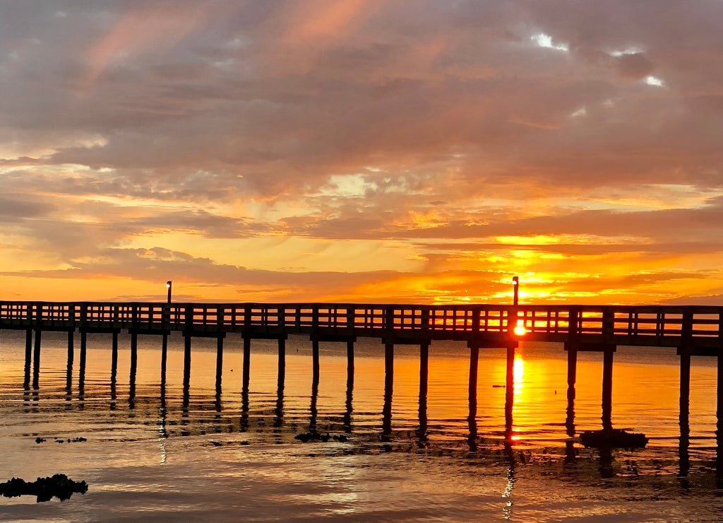 Sunset on the Peace River in Port Charlotte, Florida